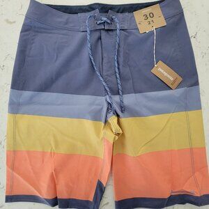 Patagonia Men's Hydropeak Boardshorts.  Size Waist 30, Length 21.  Multi-color